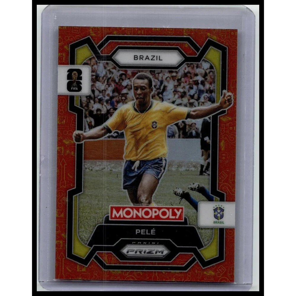 2026 Panini Prizm Monopoly World Cup Pele #16 Brazil Monopoly Orange & Gold